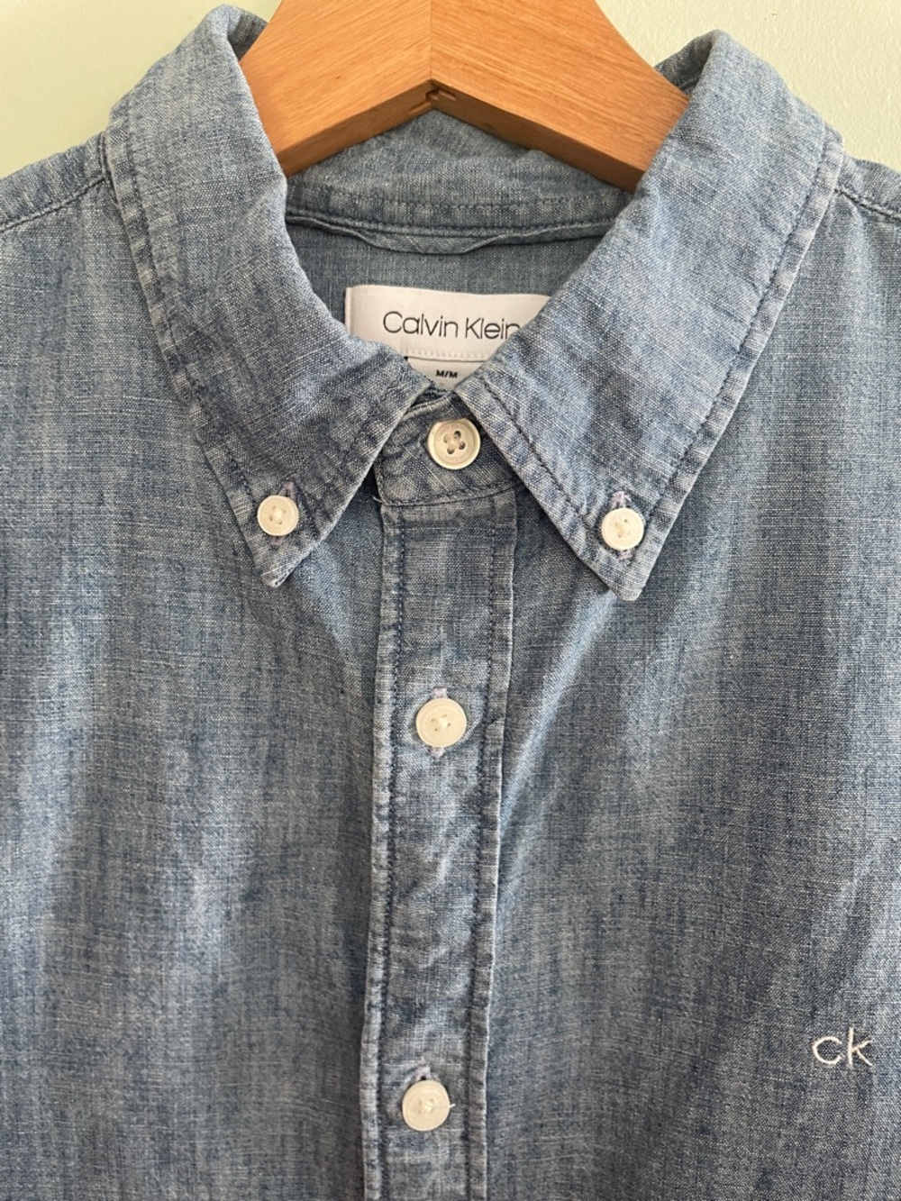 Calvin Klein Blue Denim Button Down Shirt